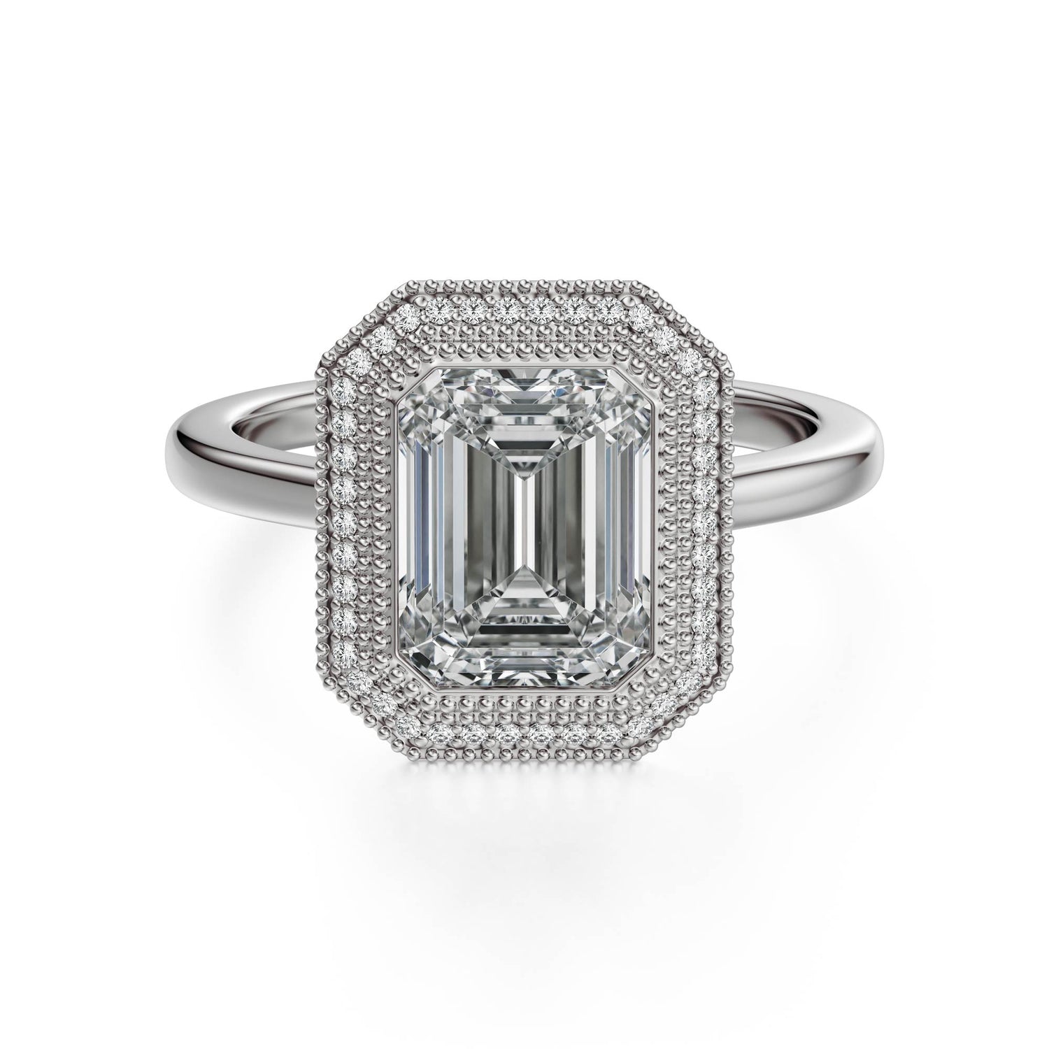 The Satine Ring | Emerald Cut | Setting Only
