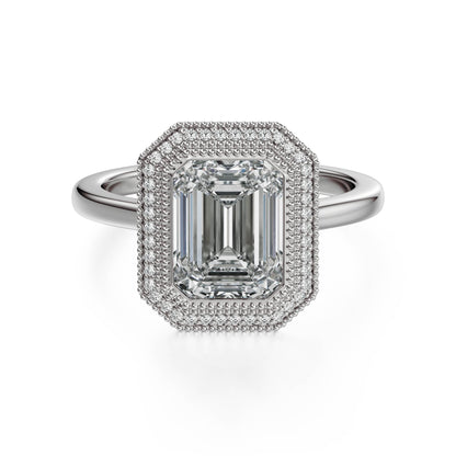 The Satine Ring | Emerald Cut | Setting Only