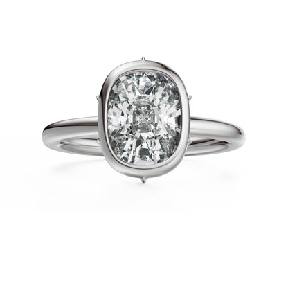 The Bezel Secret Garden Ring | Elongated Cushion | Setting Only