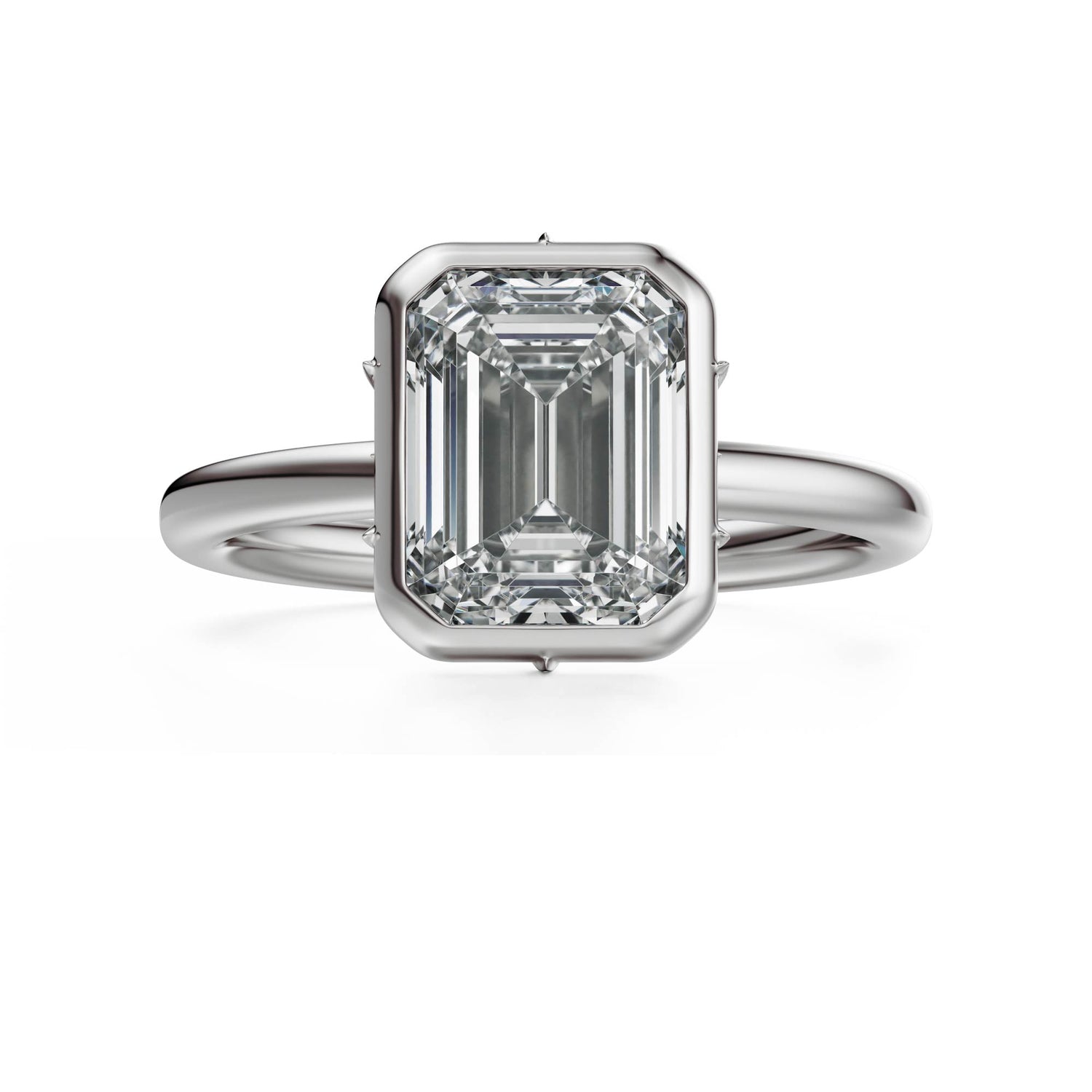 The Bezel Secret Garden Ring | Emerald Cut | Setting Only