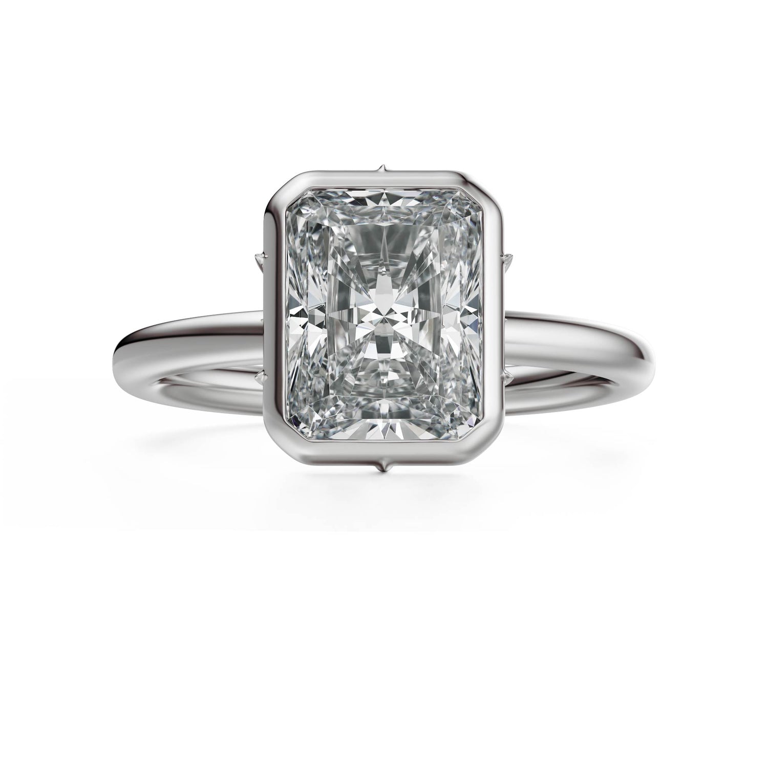 The Bezel Secret Garden Ring | Radiant | Setting Only
