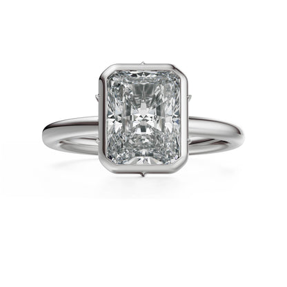 The Bezel Secret Garden Ring | Radiant | Setting Only
