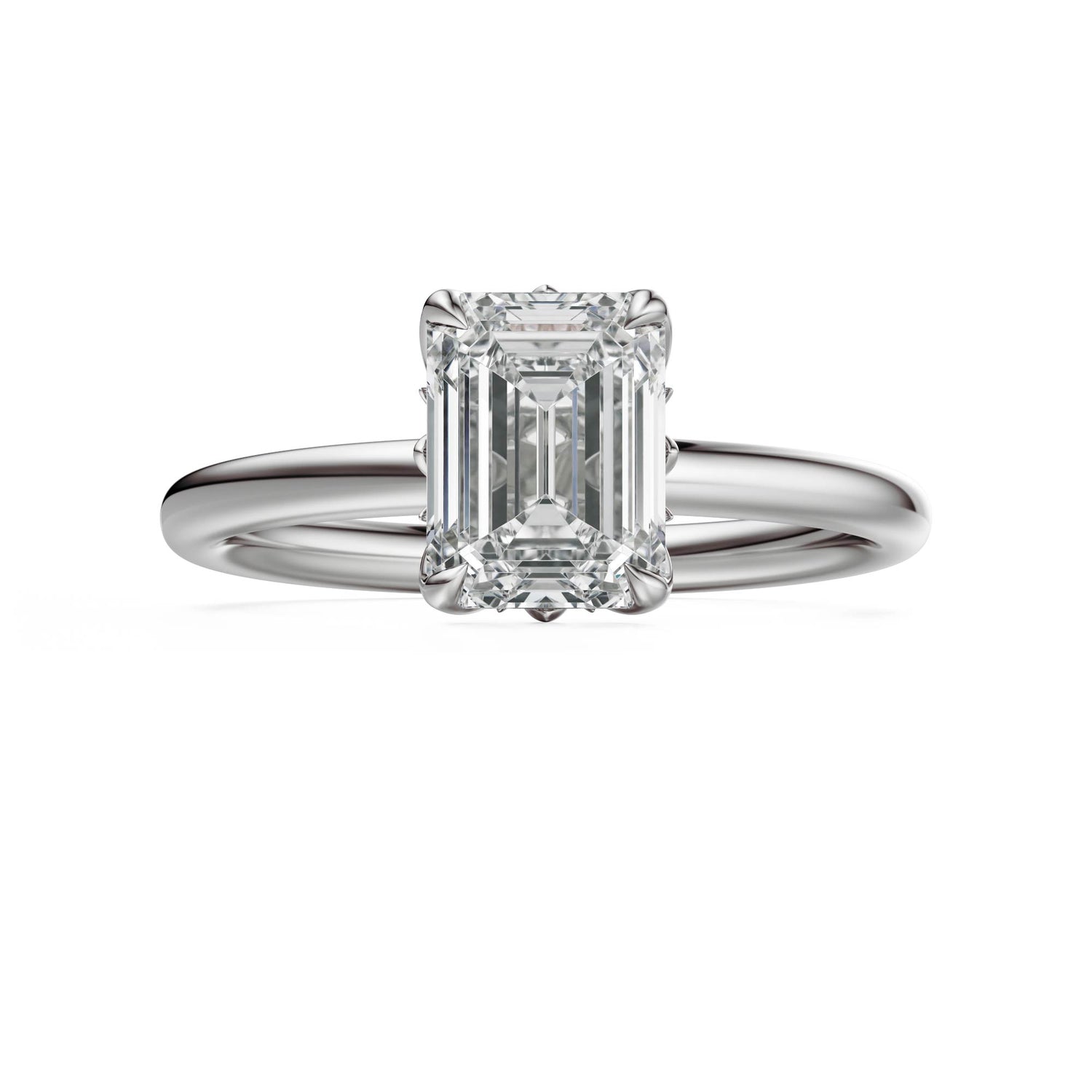 The Secret Garden Ring | Emerald Cut | Setting Only