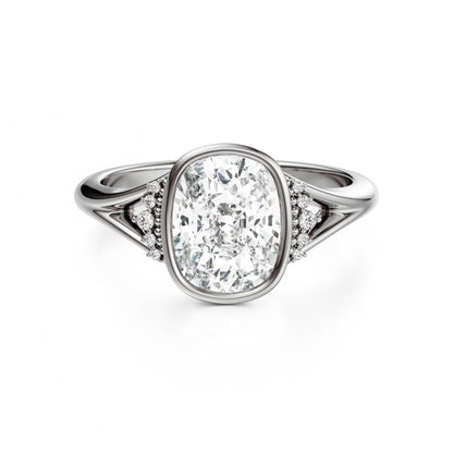 The Bezel Serendipity Ring | Elongated Cushion