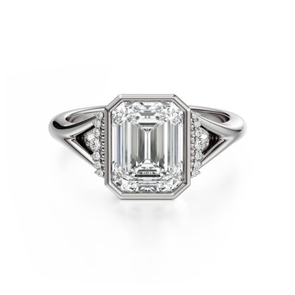 The Bezel Serendipity Ring | Emerald Cut