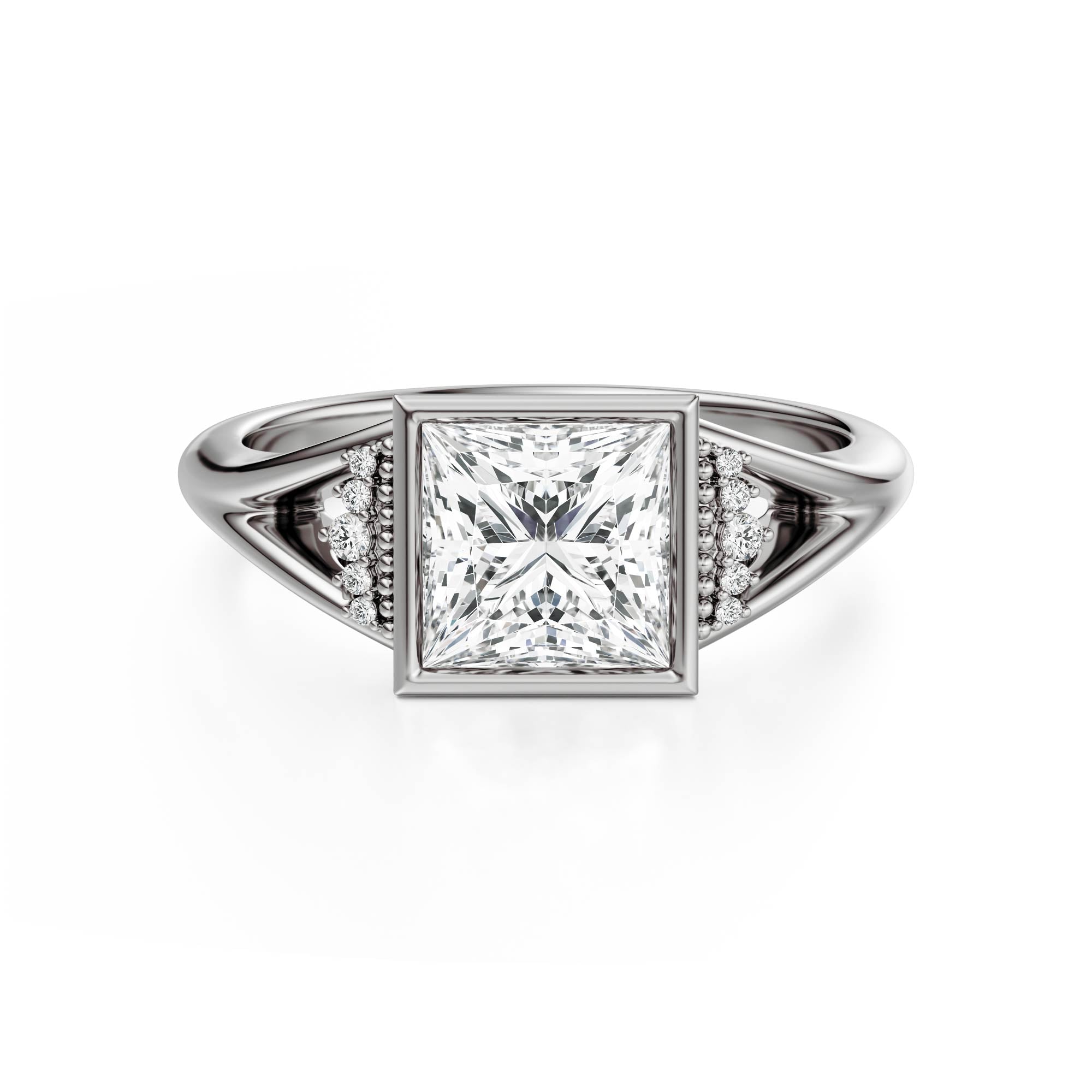The Bezel Serendipity Ring | Princess | Setting Only