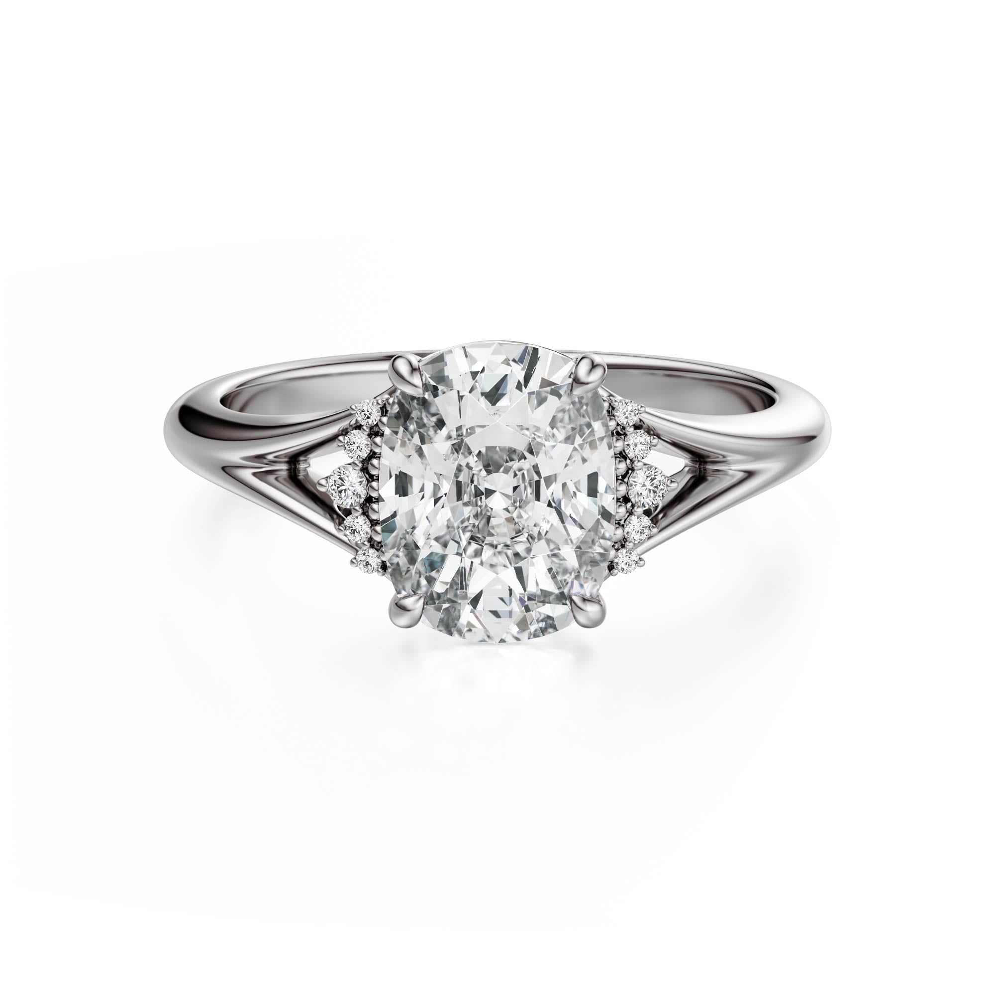 The Serendipity Ring | Elongated Cushion | Setting Only - Lavender Creek Gems 