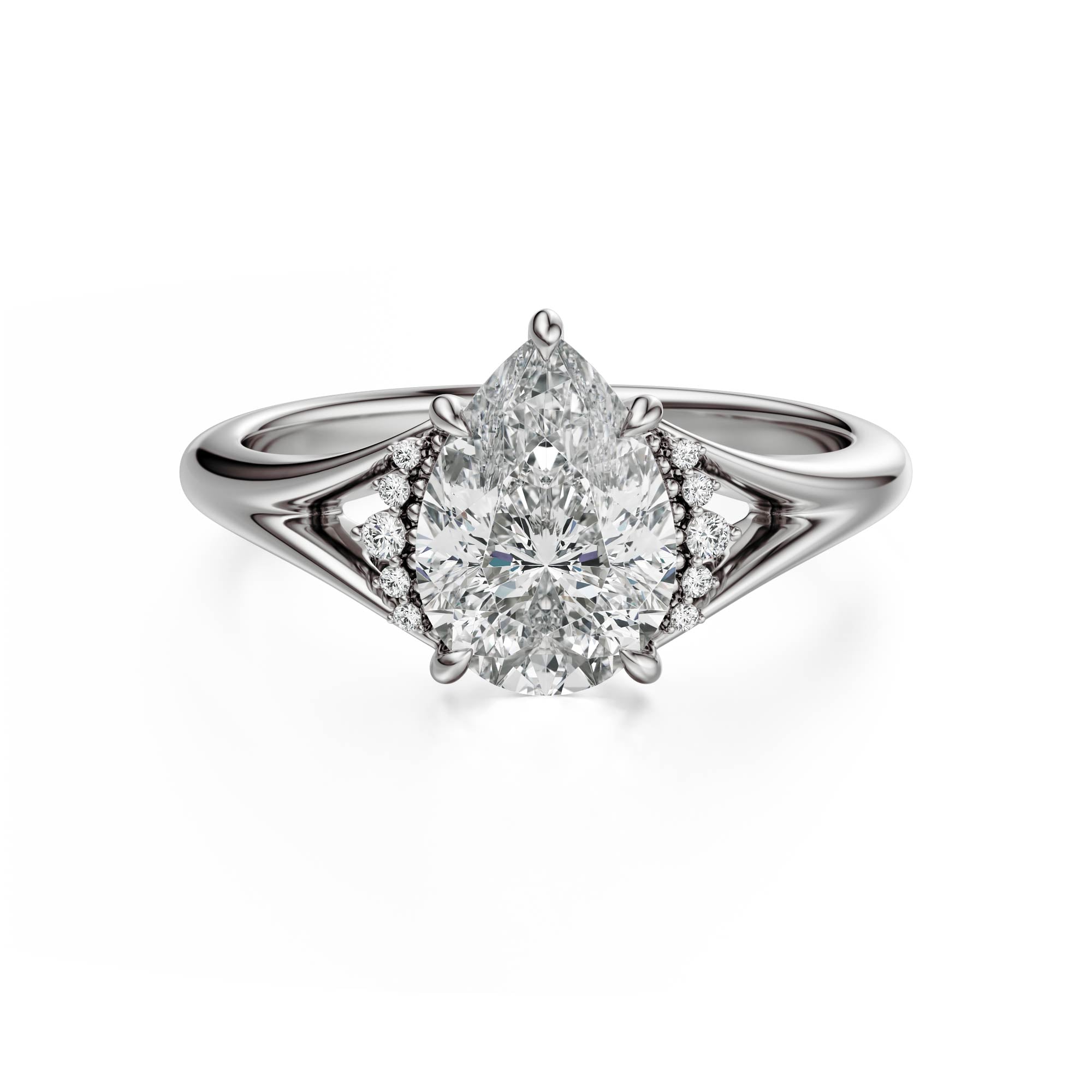 The Serendipity Ring | Pear | Setting Only - Lavender Creek Gems 