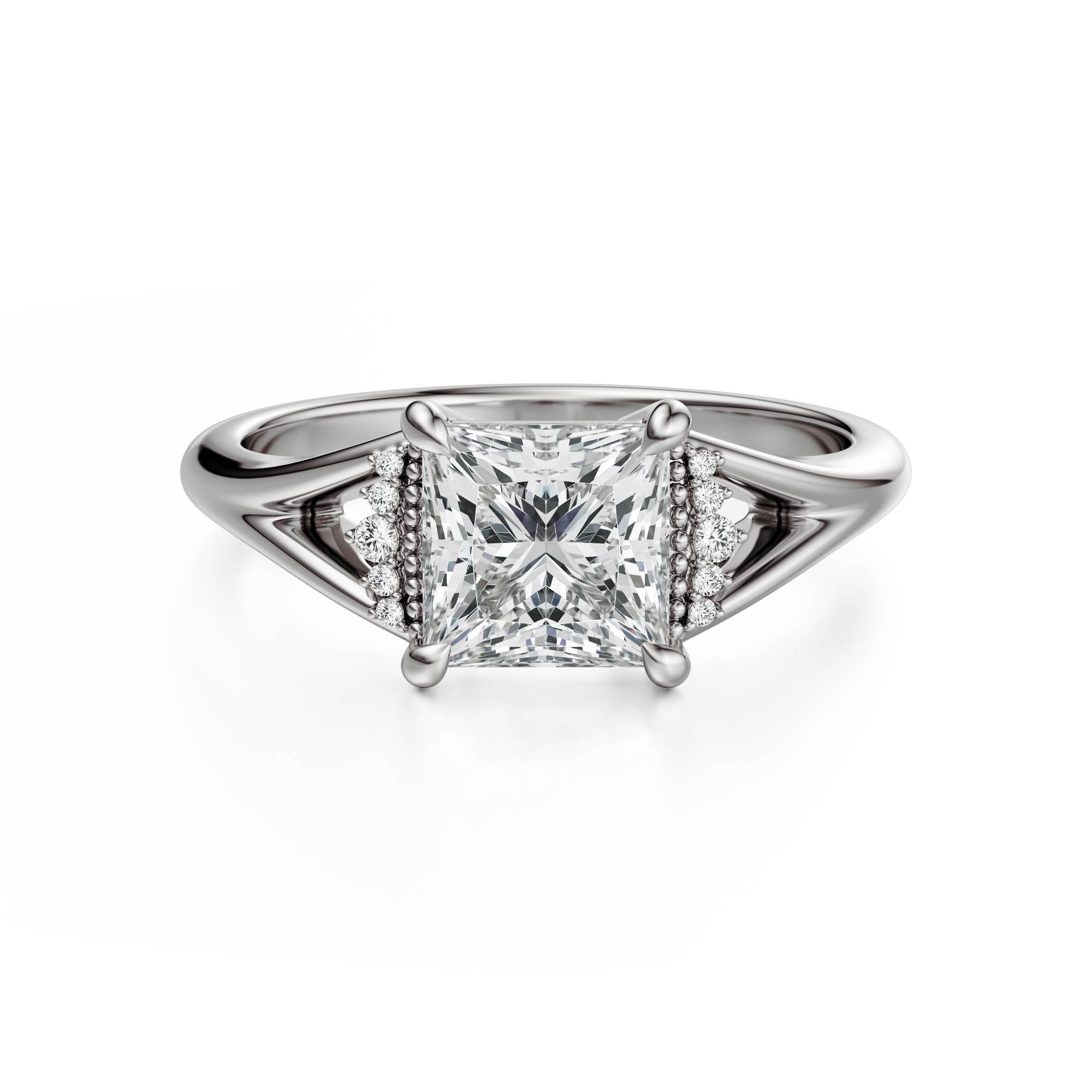 The Serendipity Ring | Princess | Setting Only - Lavender Creek Gems 