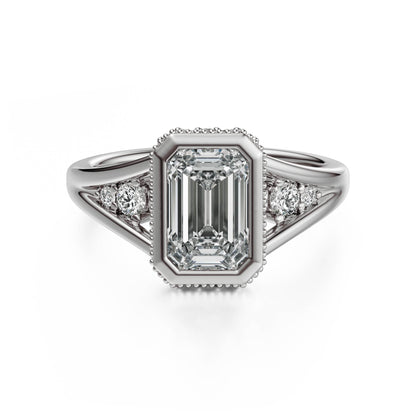 The Sitara Ring | Emerald Cut - Lavender Creek Gems 
