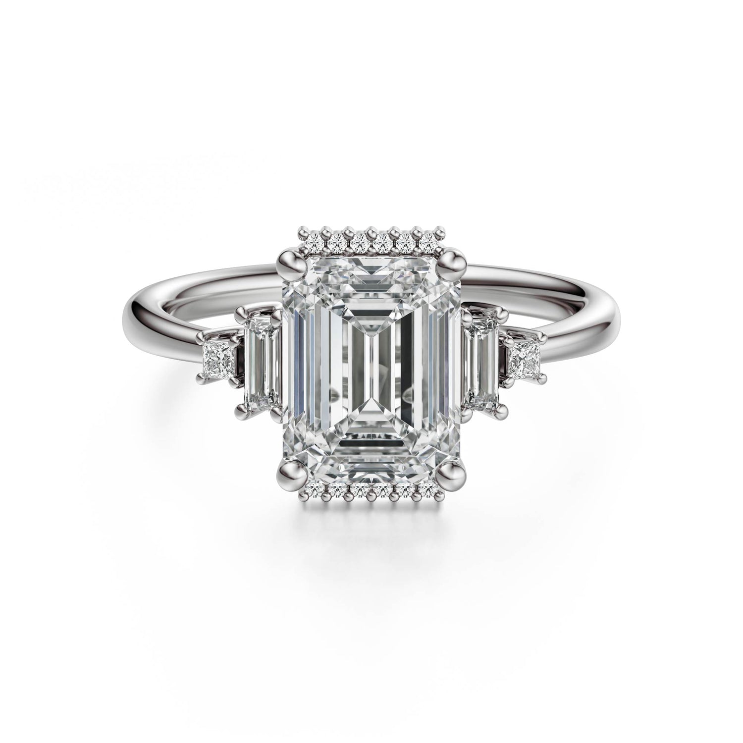 The Sura Ring | Emerald Cut | Setting Only