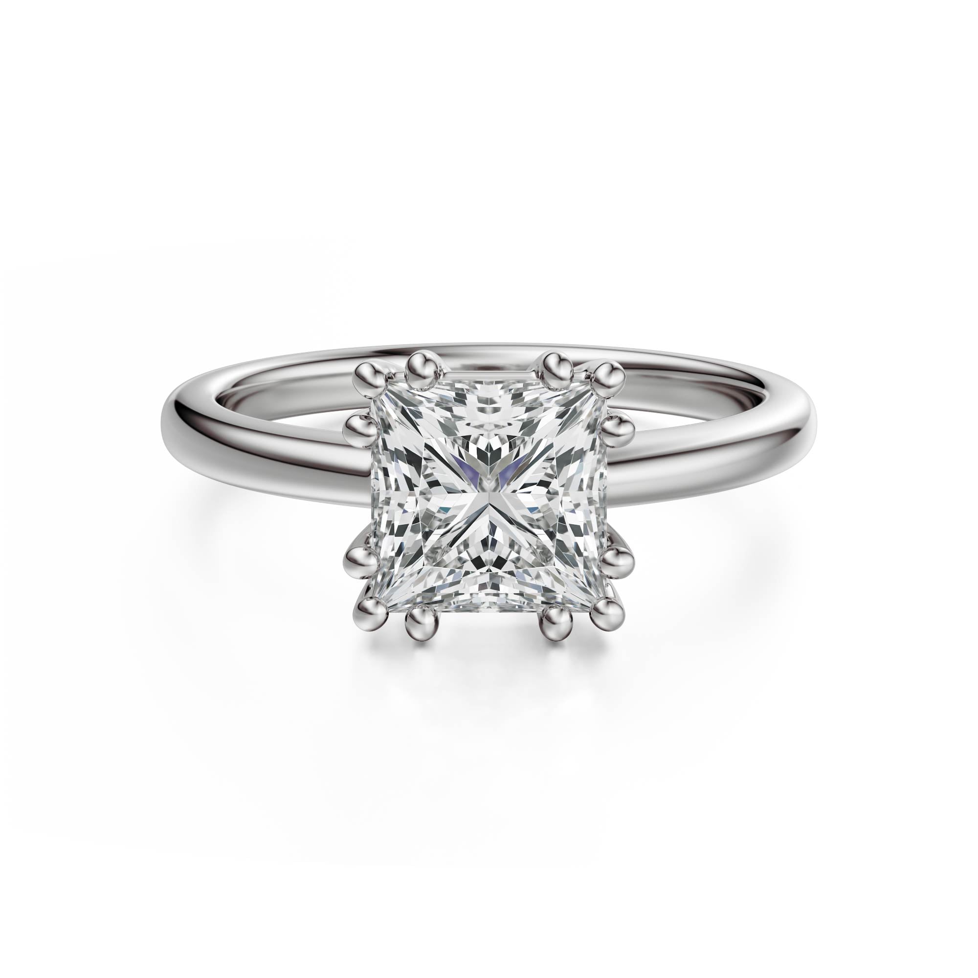 The Thalassa Ring | Princess | Setting Only - Lavender Creek Gems 