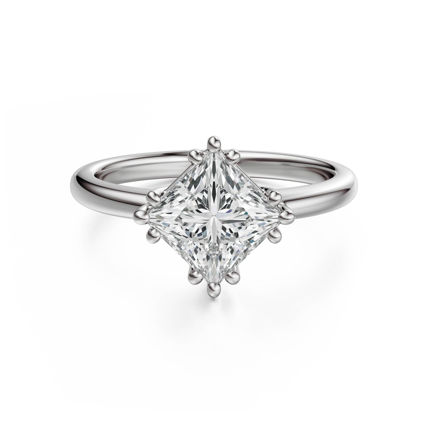 The Thalassa Ring | Princess | Setting Only - Lavender Creek Gems 