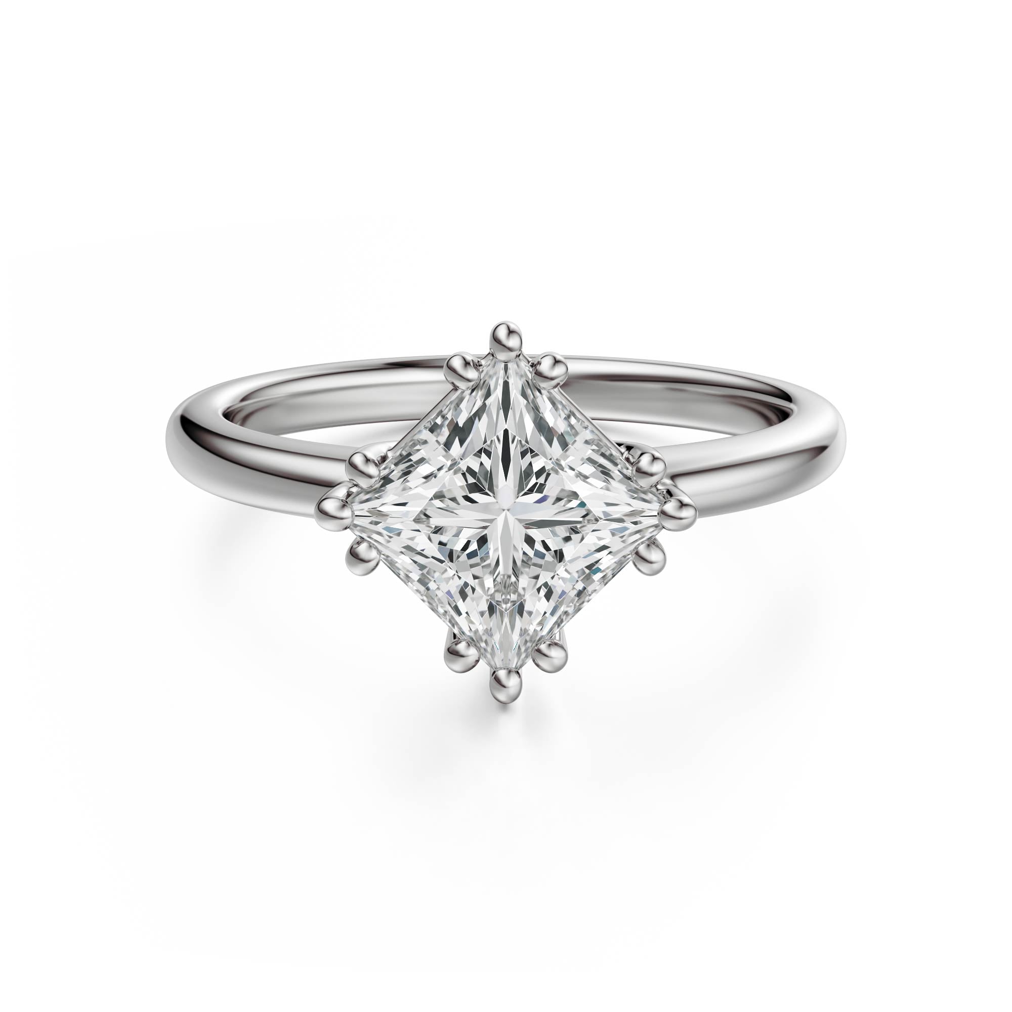 The Thalassa Ring | Princess | Setting Only - Lavender Creek Gems 