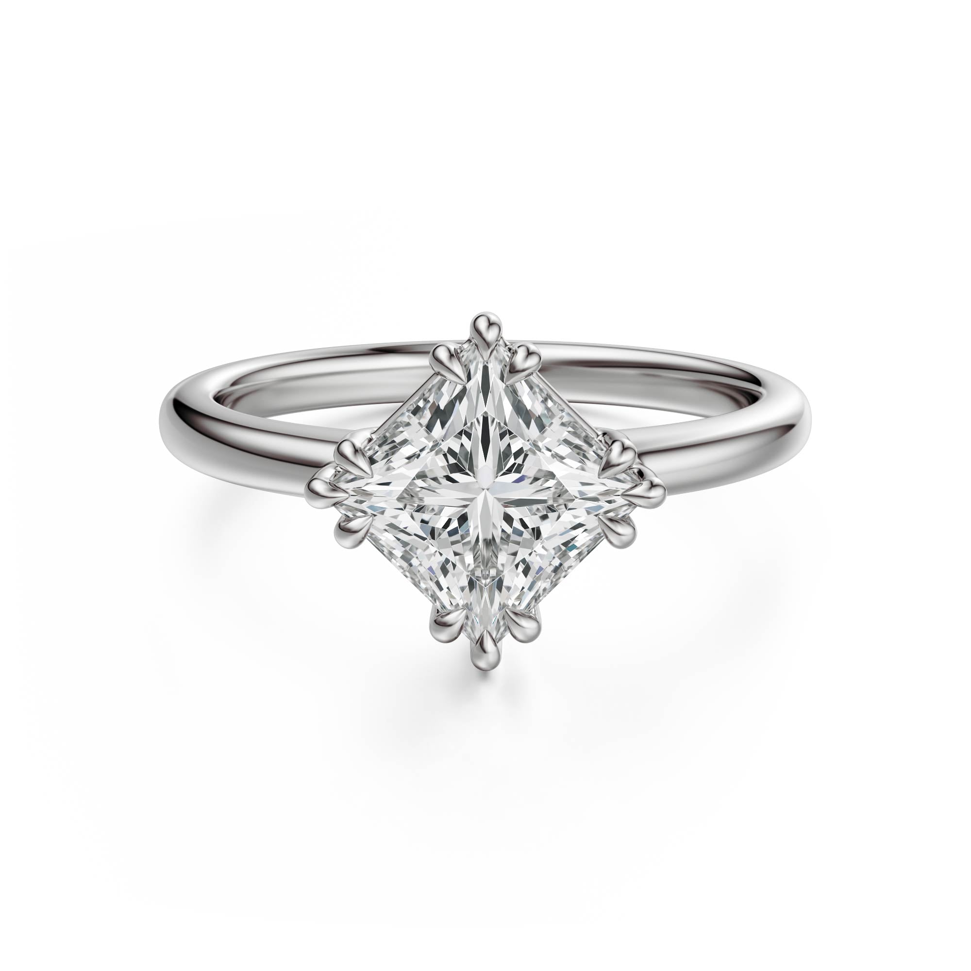 The Thalassa Ring | Princess | Setting Only - Lavender Creek Gems 