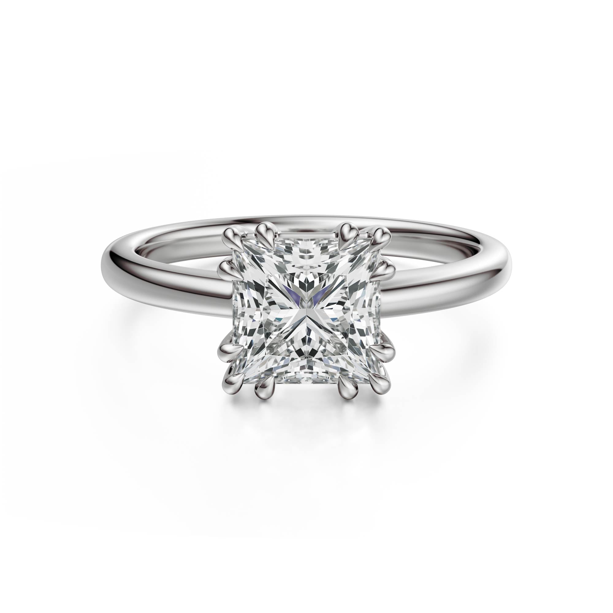 The Thalassa Ring | Princess | Setting Only - Lavender Creek Gems 