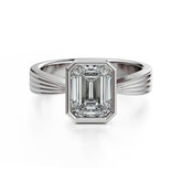 The Veil Ring | Emerald Cut - Lavender Creek Gems 