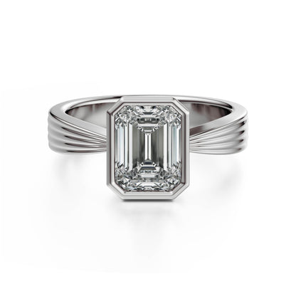 The Veil Ring | Emerald Cut - Lavender Creek Gems 
