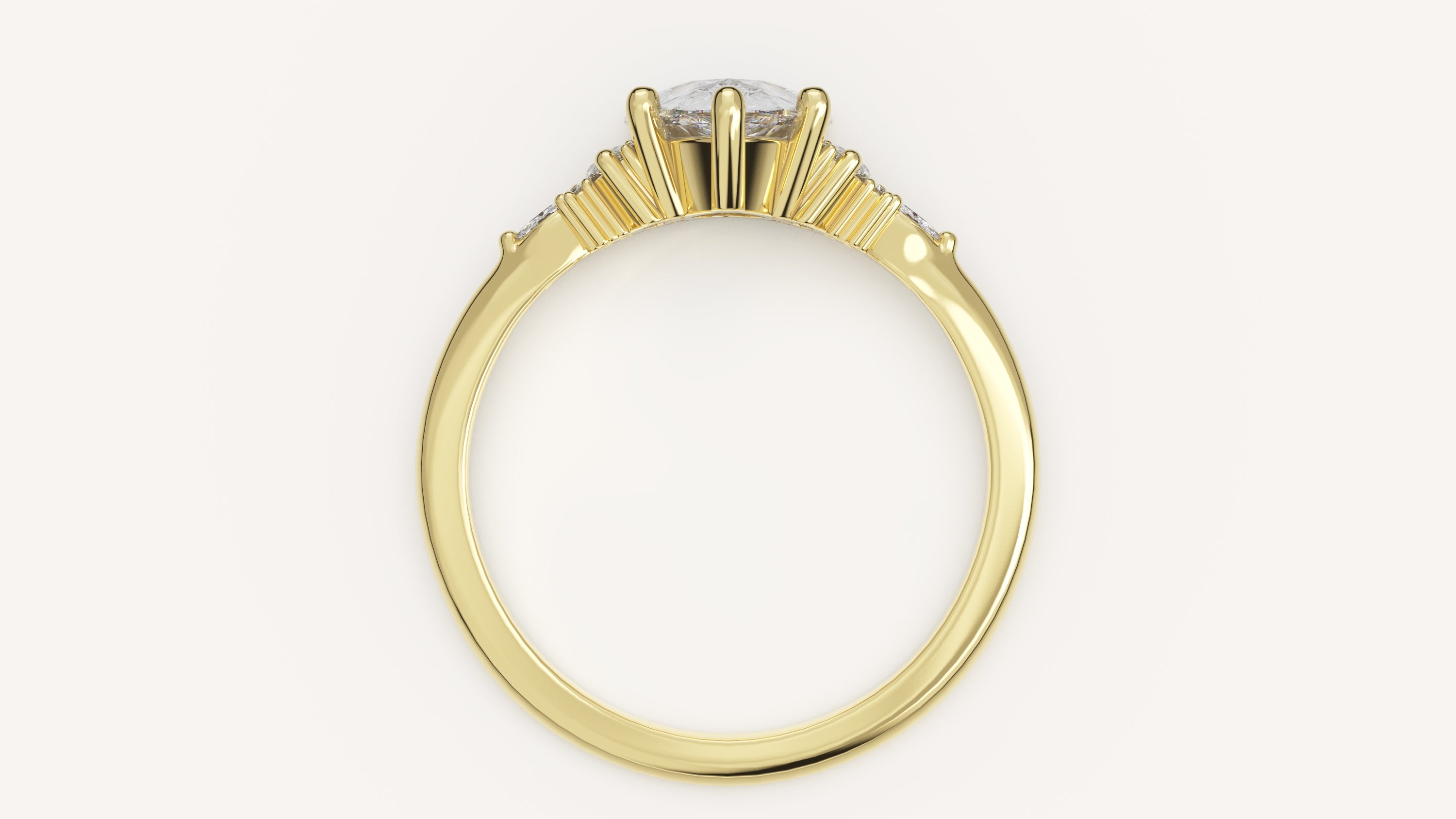 The Low Maeve Ring | Pear | Setting Only - Lavender Creek Gems 