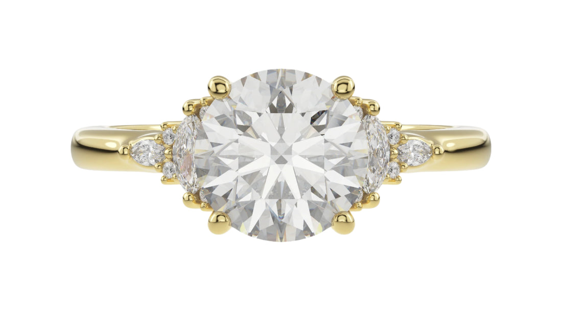 The Low Maeve Ring | Round | Setting Only - Lavender Creek Gems