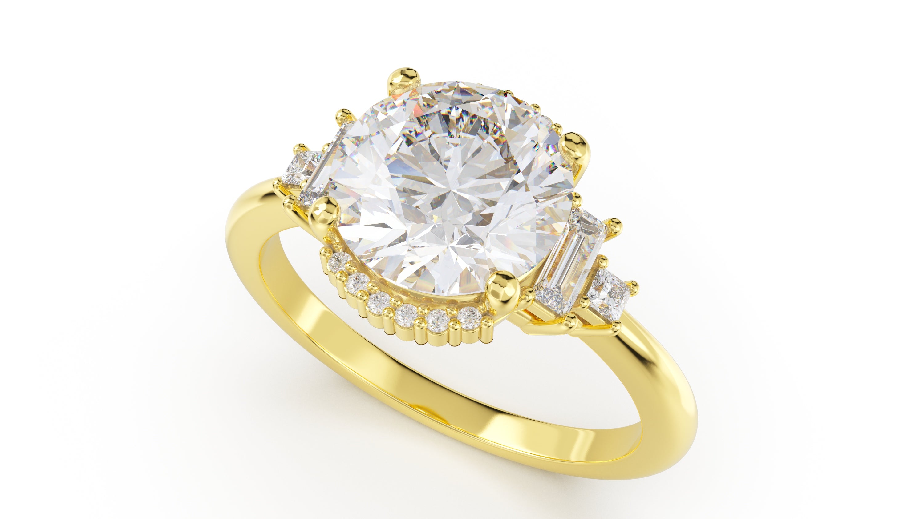 The Sura Ring | Round | Setting Only - Lavender Creek Gems 