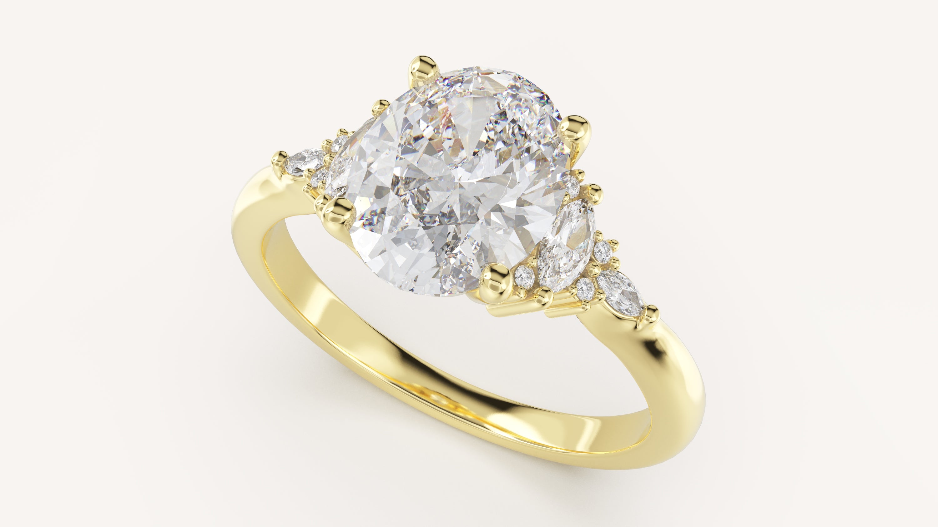 The Low Maeve Ring | Oval | Setting Only - Lavender Creek Gems 