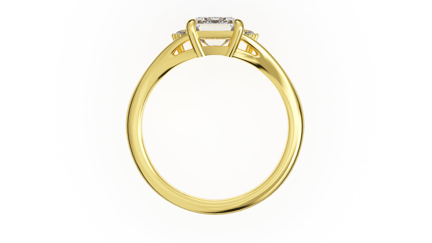 The Serendipity Ring | Emerald Cut | Setting Only