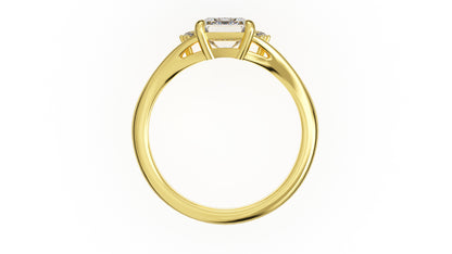 The Serendipity Ring | Emerald Cut | Setting Only