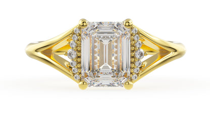 The Serendipity Ring | Emerald Cut | Setting Only