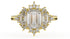 The Marial Ring | Emerald Cut | Setting Only - Lavender Creek Gems 