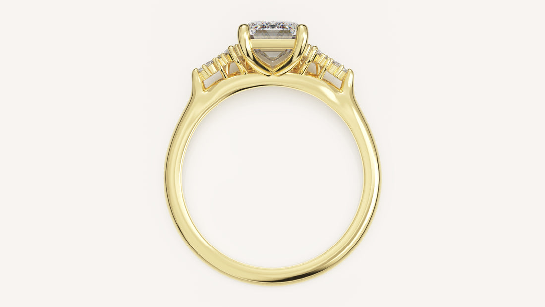 The Maeve Ring | Emerald Cut | Setting Only - Lavender Creek Gems 