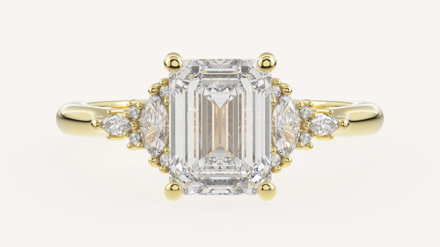 The Maeve Ring | Emerald Cut | Setting Only