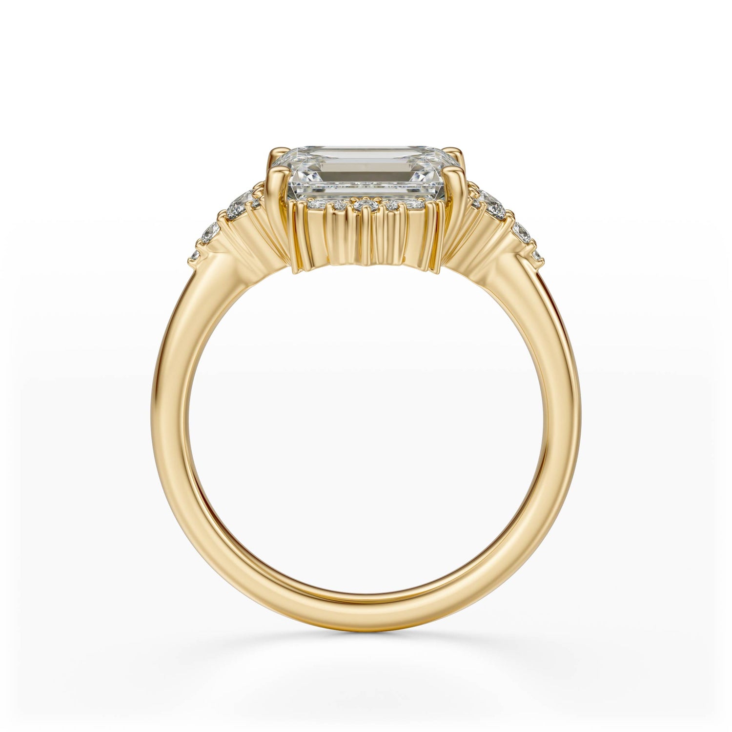 The Comtesse Ring | Emerald Cut | Setting Only