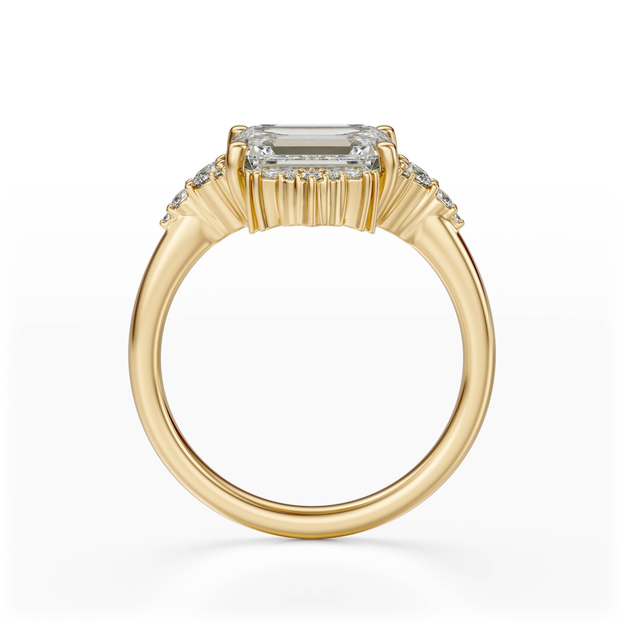 The Comtesse Ring | Emerald Cut | Setting Only