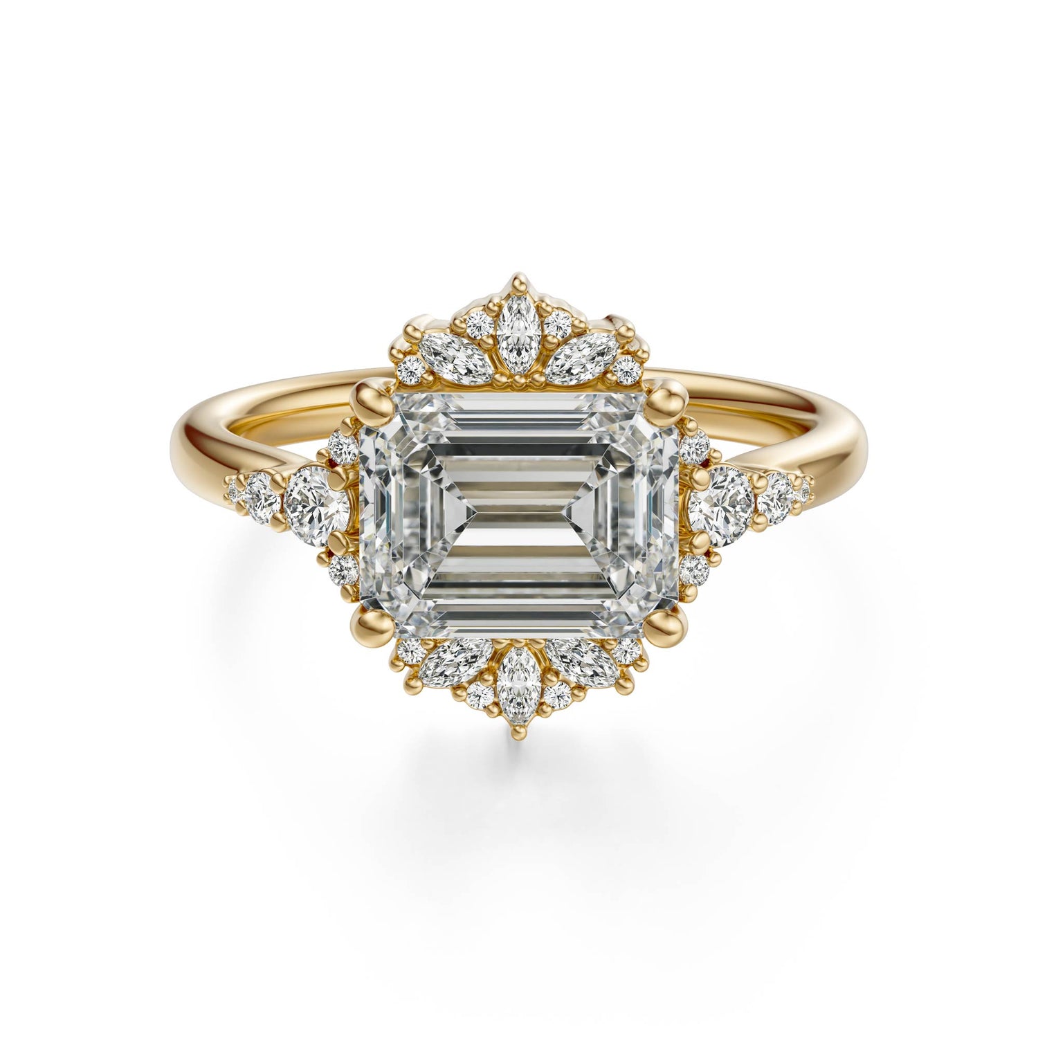 The Comtesse Ring | Emerald Cut | Setting Only