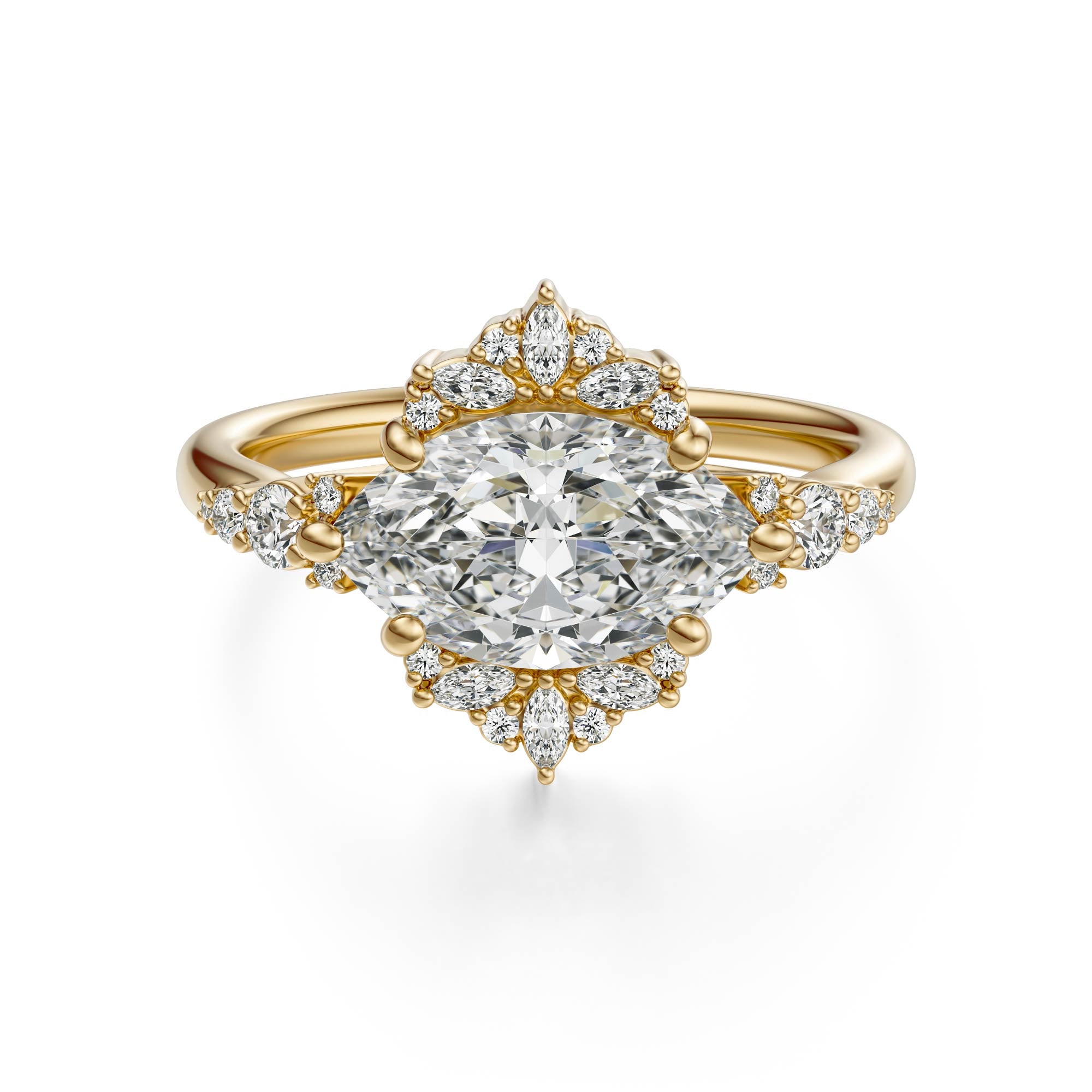 The Comtesse Ring | Marquise | Setting Only