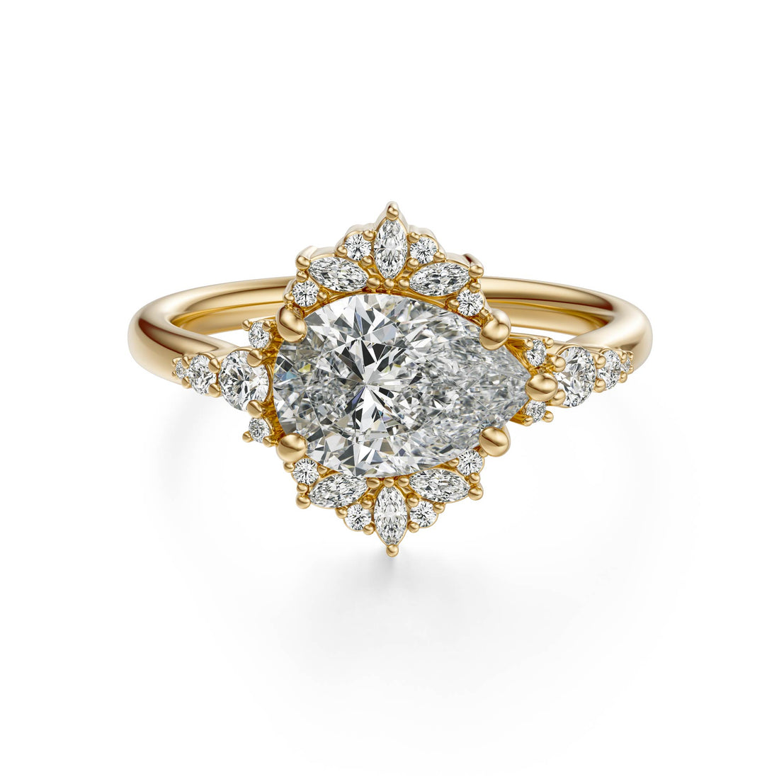 The Comtesse Ring | Pear | Setting Only
