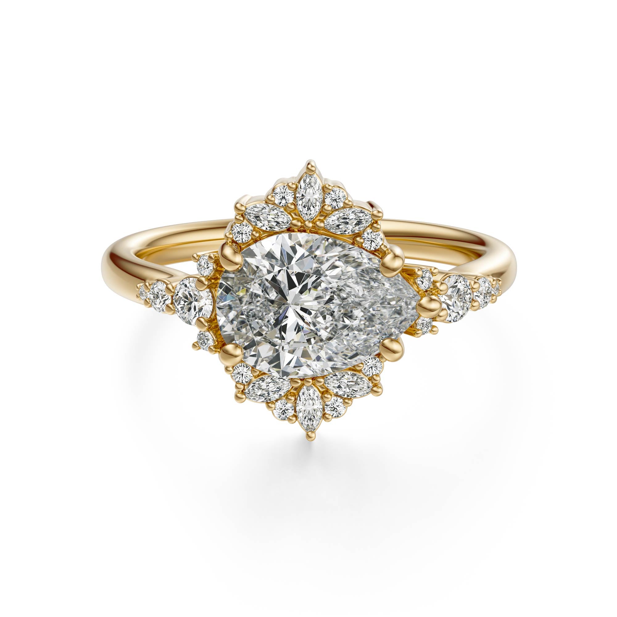 The Comtesse Ring | Pear | Setting Only