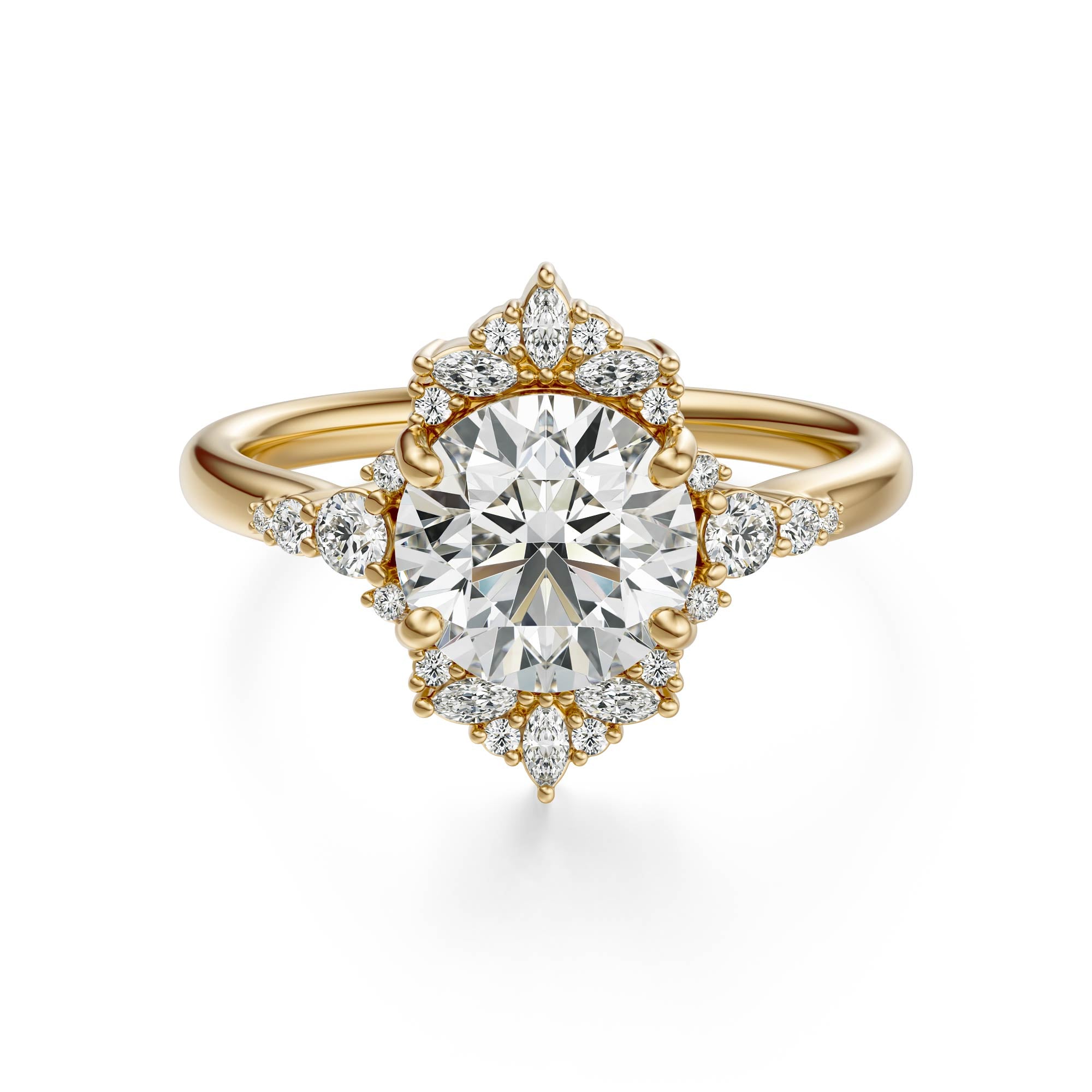 The Comtesse Ring | Round | Setting Only