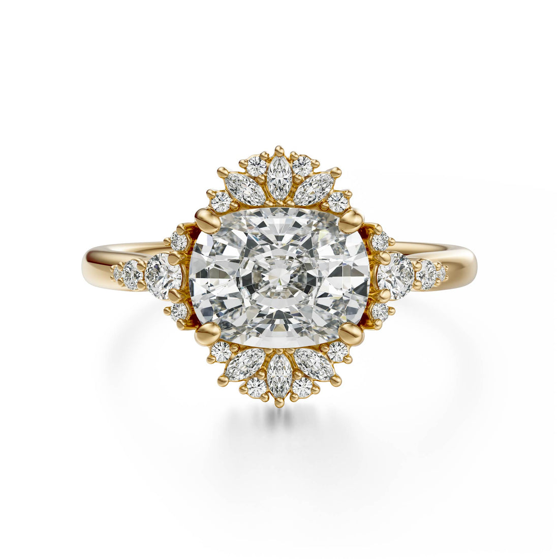 The Comtesse Ring | Elongated Cushion | Setting Only