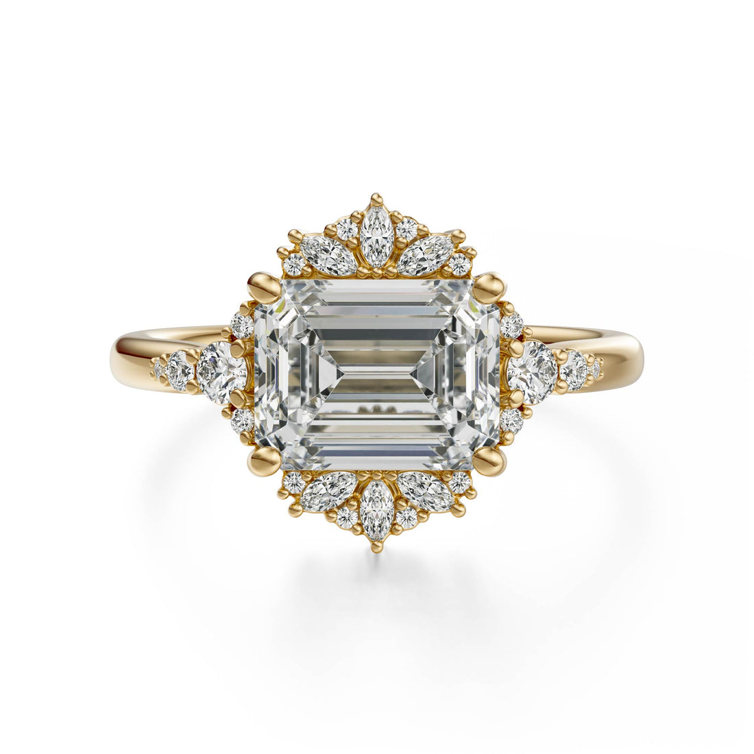 The Comtesse Ring | Emerald Cut | Setting Only
