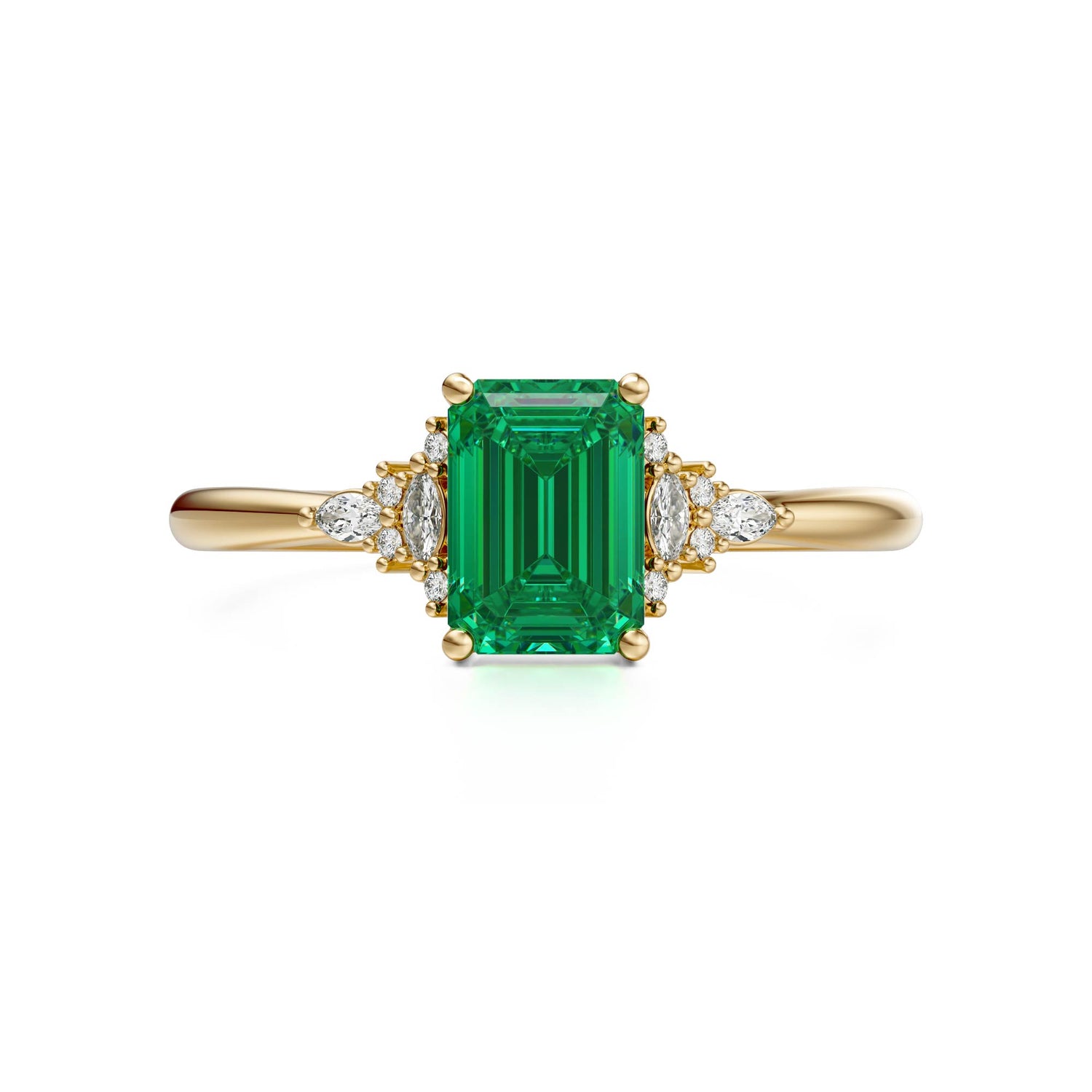 The Mini Maeve Ring | Emerald