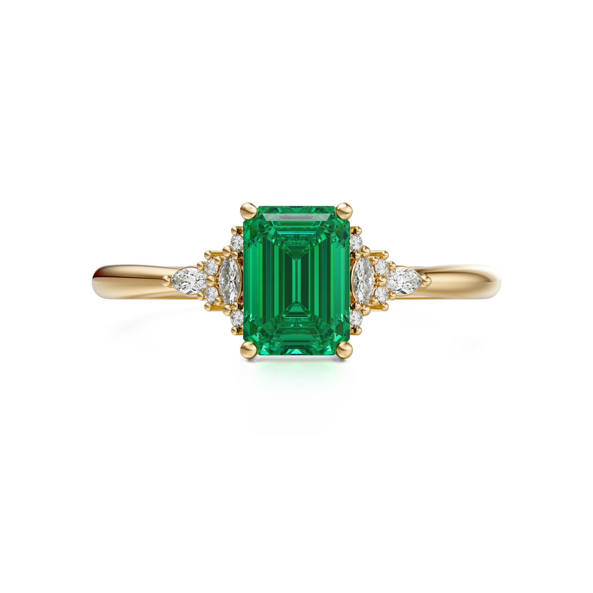 The Mini Maeve Ring | Emerald