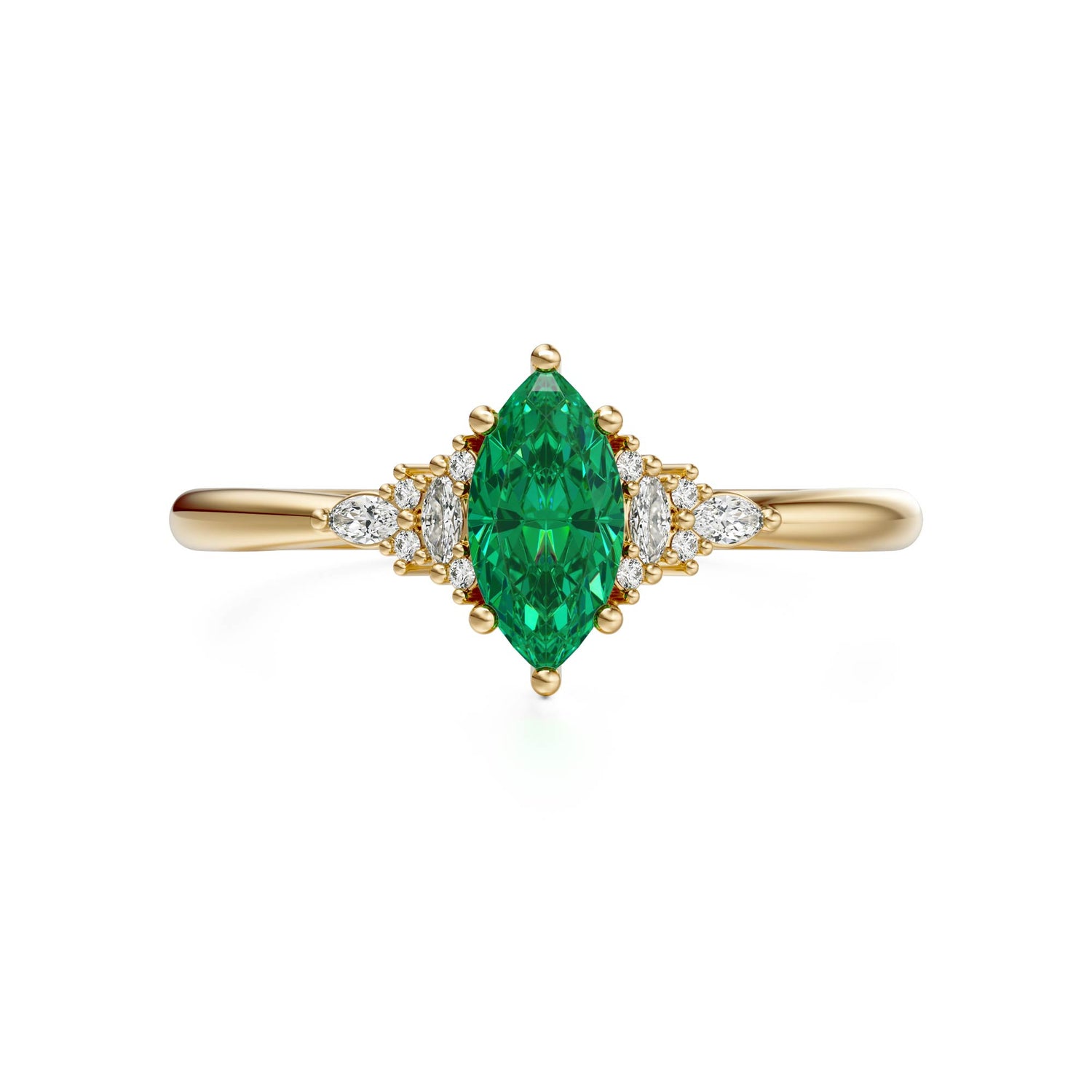 The Mini Maeve Ring | Emerald