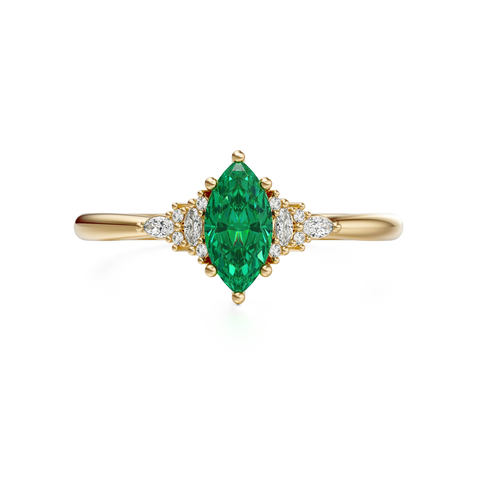 The Mini Maeve Ring | Emerald