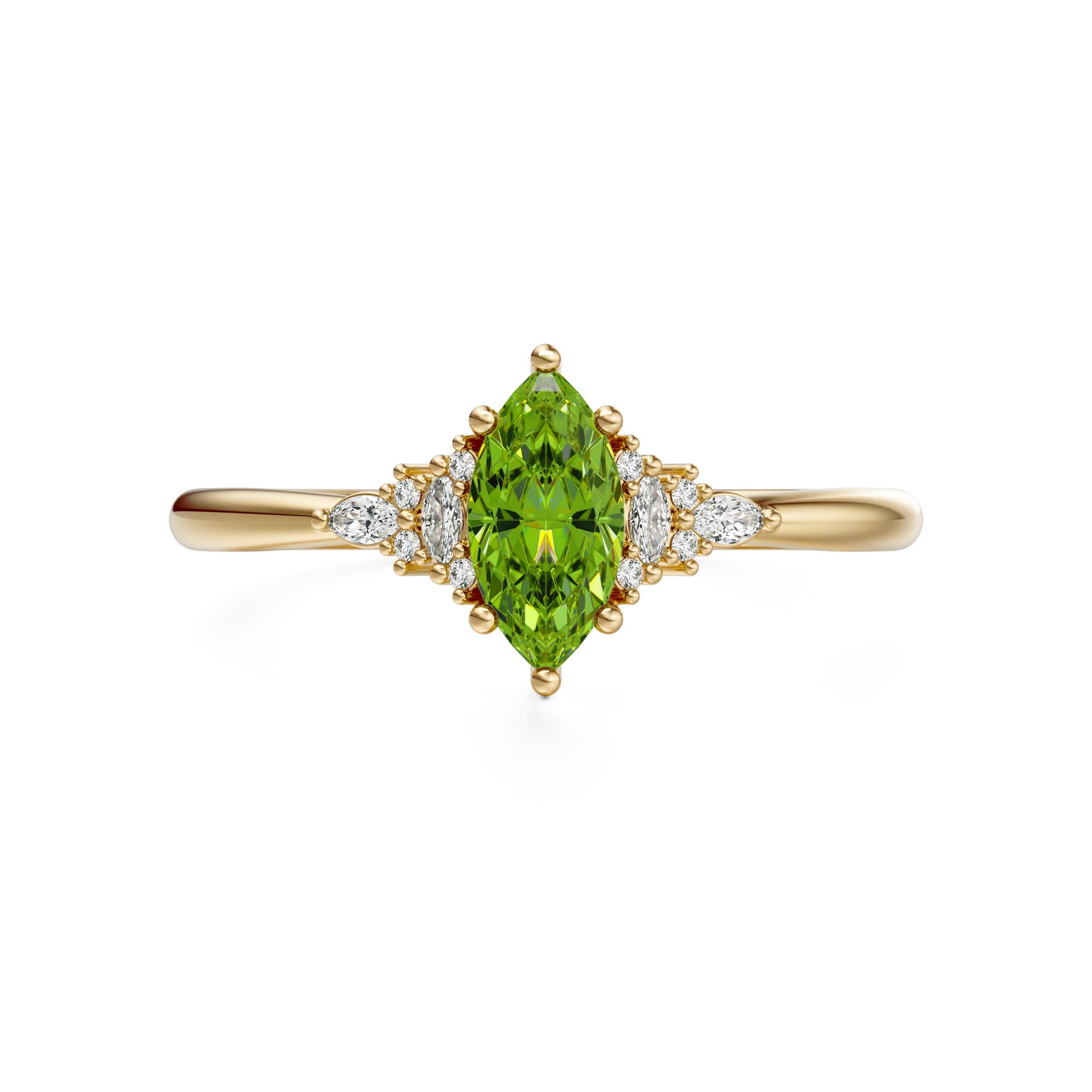 The Mini Maeve Ring | Green Tourmaline | October Birthstone