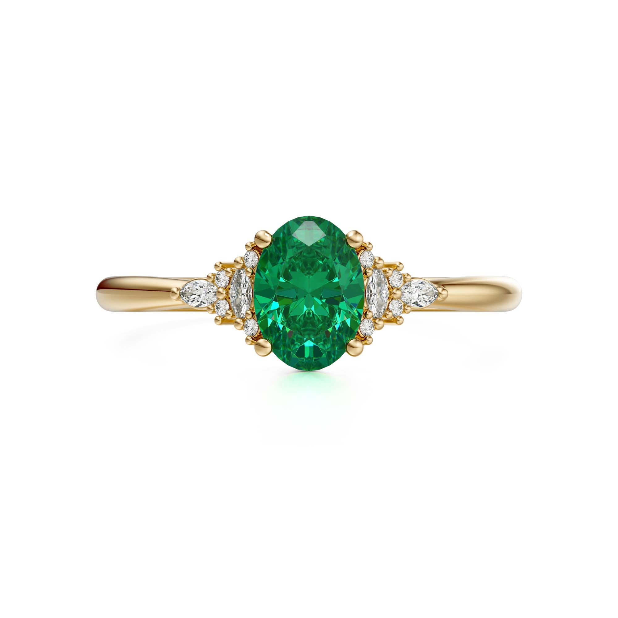 The Mini Maeve Ring | Emerald