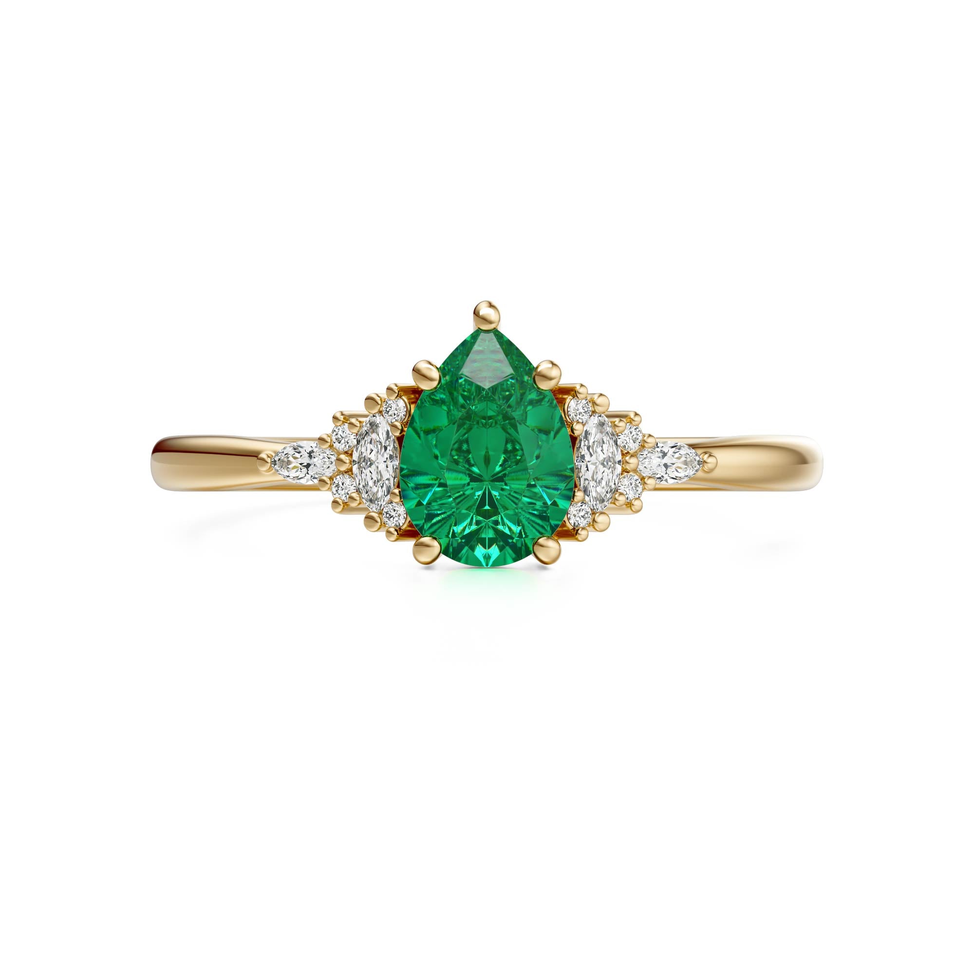 The Mini Maeve Ring | Emerald