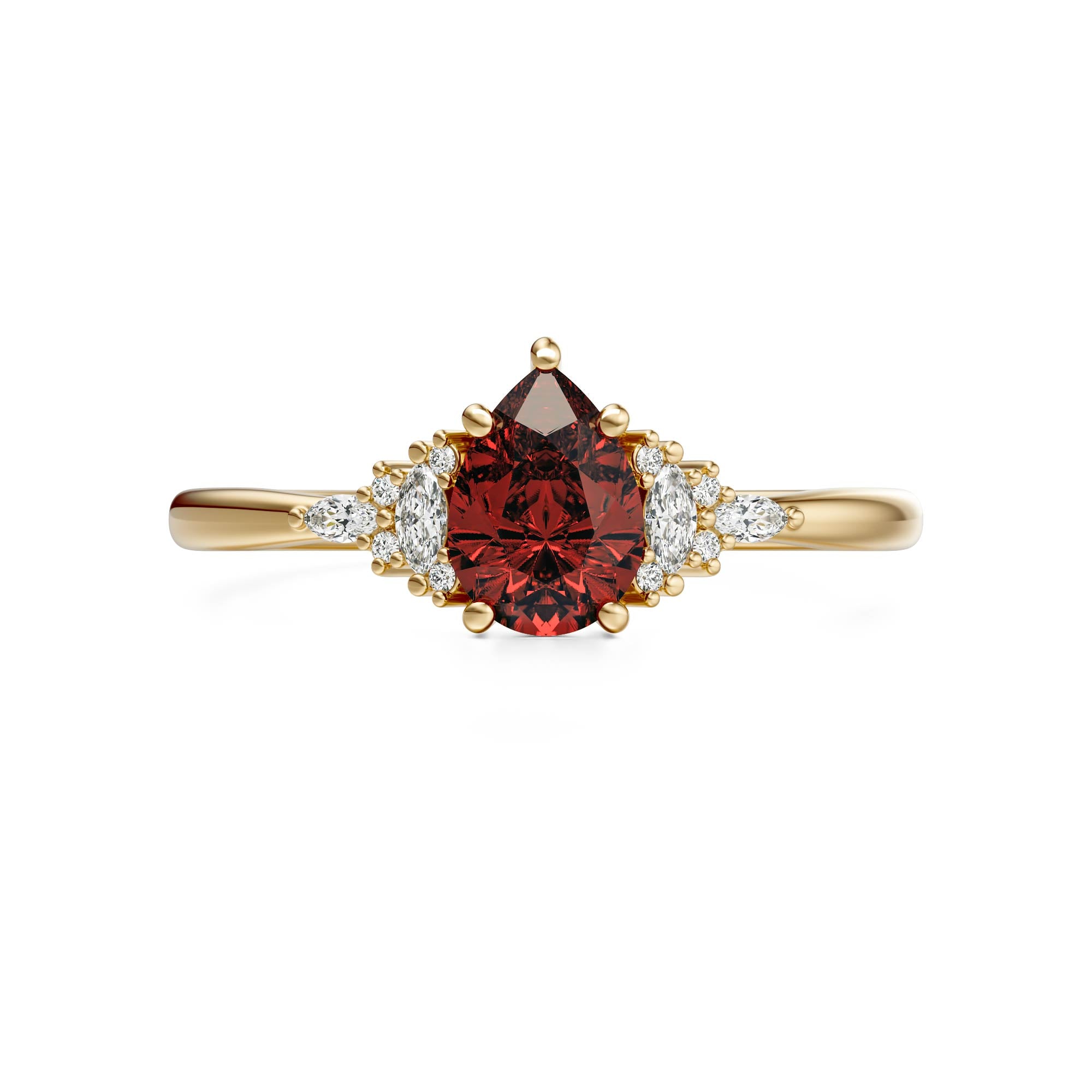 The Mini Maeve Ring | Garnet