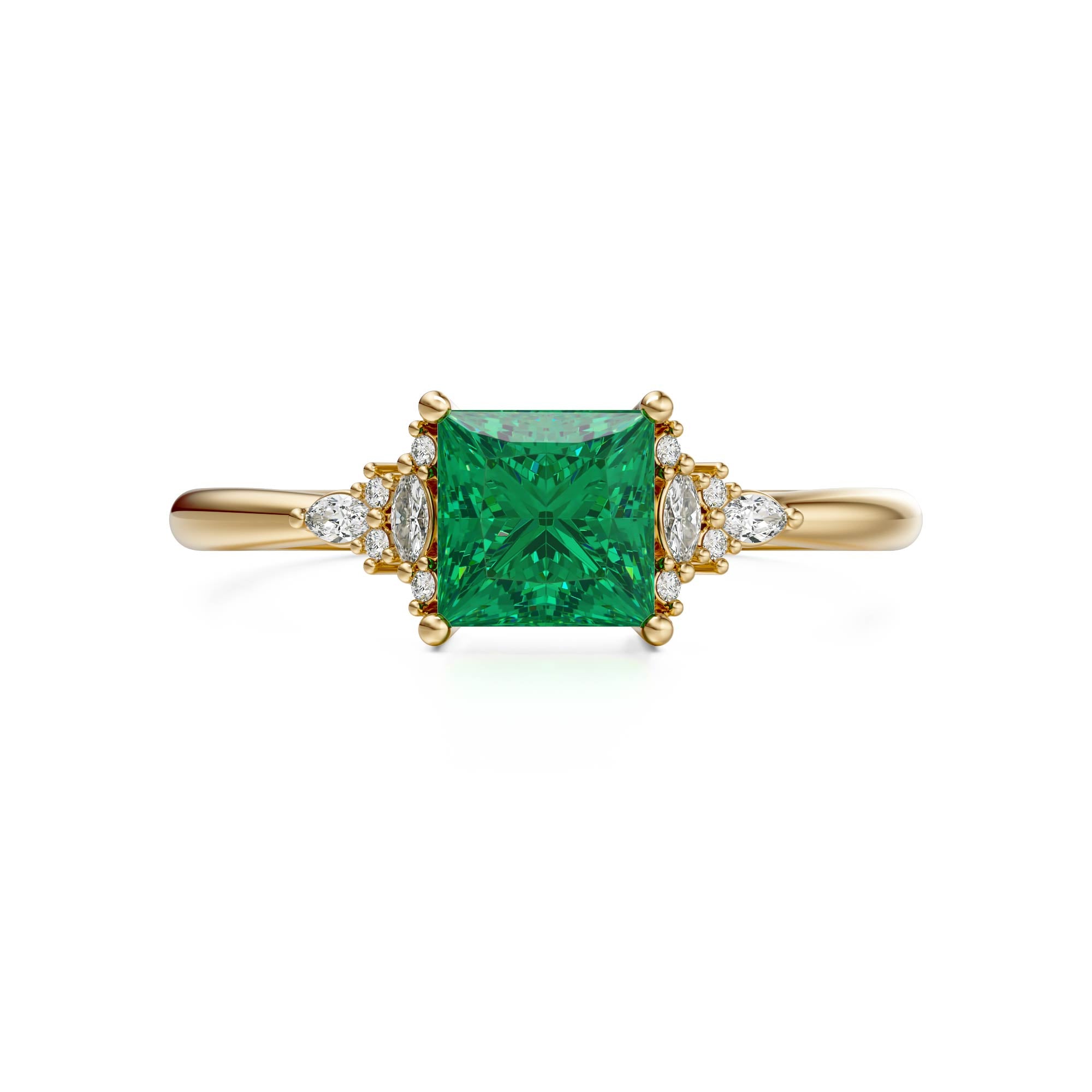 The Mini Maeve Ring | Emerald